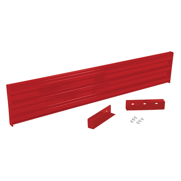 Vestil Drop-In Style Guard Rail 7 Ft Red GR-F3R-DI-7-RD - main